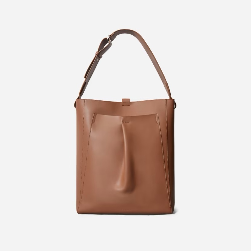 Everlane The Italian Leather Studio Bag in Cognac